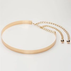 Brand new, never worn gold belt, goes with the Alieva dress